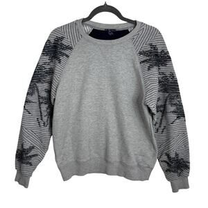 Vilebrequin Sweatshirt Men's Small Gray Raglan Embroidered Sleeves